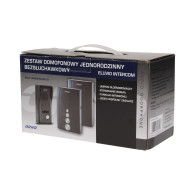 En enfamiljshemlarm med intercom, handsfree, svart ELUVIO INTERCOM.