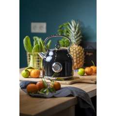 AD 1346 svart metallvattenkokare med termometer 1,7 liter strix