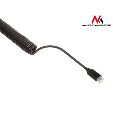 MCE76 37545 Bil laddare 2xUSB, 5.2A, lightning spiral 1.8m