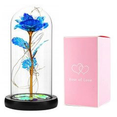 AG776B Evig ros i glas LED-blå