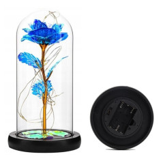 AG776B Evig ros i glas LED-blå