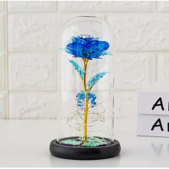 AG776B Evig ros i glas LED-blå