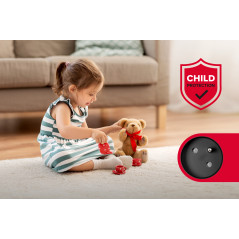 Nätadapter förlängningskabel Rebel svart 5 uttag med strömbrytare, kabel 5m (1,5mm)