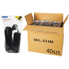 98-542- Förlängningssladd pr-370p 3-uttag med jordning 3m svart 3x1,5mm förpackning