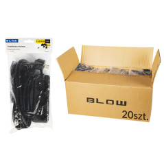 98-544 - Nätkabel förlängare pr-370p 3-uttag med jordning 5m svart 3x1,5mm förpackning