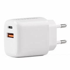 Nätadapter pro-09 usb + usb-c 20w quick charge 230v amio-02935