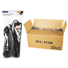 98-568 - Förlängningssladd pr-470wsp 4-uttag med jordning och strömbrytare 5m svart 3x1,5mm förpackning