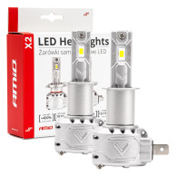 Żarówki samochodowe led seria x2 h3 6500k canbus amio-02971