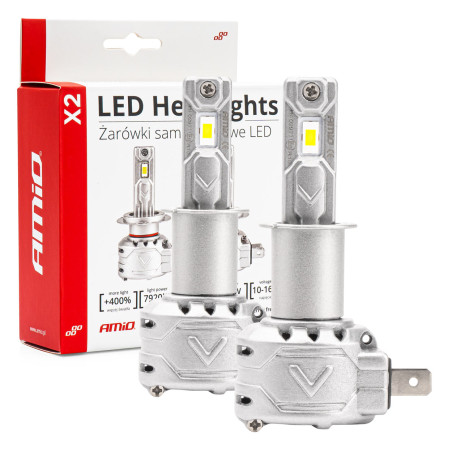 Bil-LED-lampor serie x2 H3 6500K Canbus AMIO-02971