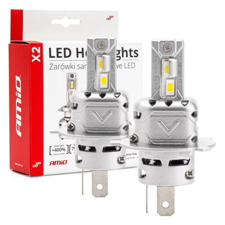 Bil LED-lampor serie x2 H4/H19 6500K Canbus AMIO-02972