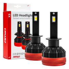 Bil LED-lampor serie x3 h1 6500k canbus amio-02977