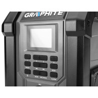 Byggdagsradio med batteri- och nätströmsdrift Graphite Energy+ 18V utan batteri.