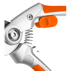 Beskärningssax 210 mm, klippkapacitet upp till 20 mm, aluminium, handtag med TPR-gummibeläggning