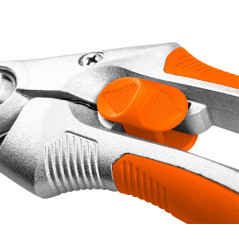 Beskärningssax 210 mm, klippkapacitet upp till 20 mm, aluminium, handtag med TPR-gummibeläggning