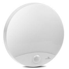 LED-lampa med rörelsesensor från Maclean, infraröd, vit färg, 10W, IP44, naturligt vitt ljus (4000K), 900lm, MCE357 W. |…