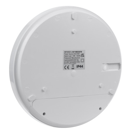 LED-lampa med rörelsesensor från Maclean, infraröd, vit färg, 10W, IP44, naturligt vitt ljus (4000K), 900lm, MCE357 W.