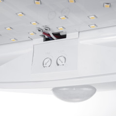 LED-lampa med rörelsesensor från Maclean, infraröd, vit färg, 10W, IP44, naturligt vitt ljus (4000K), 900lm, MCE357 W. |…