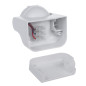 Rörelsesensor PIR Maclean, infraröd, IP44, vit, räckvidd 12m, max belastning 800/1200W, MCE358 W