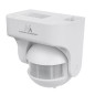 Rörelsesensor PIR Maclean, infraröd, IP44, vit, räckvidd 12m, max belastning 800/1200W, MCE358 W