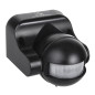 Rörelsedetektorn PIR Maclean, infraröd, IP44, svart, räckvidd 12m, max belastning 800/1200W, MCE358 B