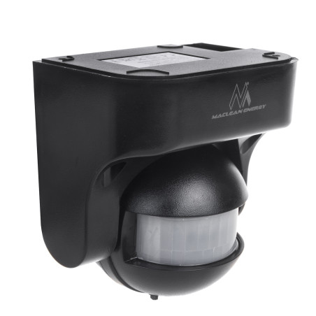Rörelsedetektorn PIR Maclean, infraröd, IP44, svart, räckvidd 12m, max belastning 800/1200W, MCE358 B