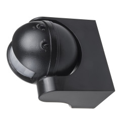 Rörelsedetektorn PIR Maclean, infraröd, IP44, svart, räckvidd 12m, max belastning 800/1200W, MCE358 B | HandlaSmidigt.se