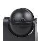 Rörelsedetektorn PIR Maclean, infraröd, IP44, svart, räckvidd 12m, max belastning 800/1200W, MCE358 B