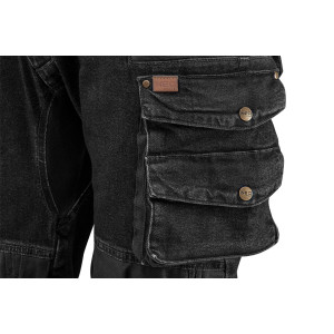 Spodnie robocze DENIM, czarne, rozmiar XL