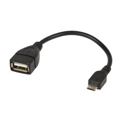 75-795- Adapter USB-kontakt USB-hane till Micro USB-kabel