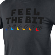 T-shirt med tryck, FEEL THE BIT, storlek XL