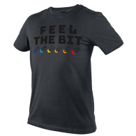T-shirt med tryck, FEEL THE BIT, storlek XXL