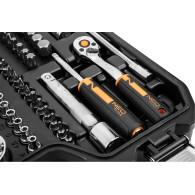 Hylsnyckelsats 1/2', 1/4', 82-delars set, CrV