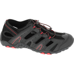 Trekking sandaler i PU/tyg svart-röd, '43', Lahti