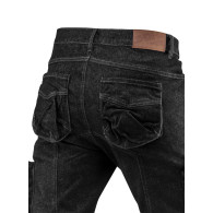 Spodnie robocze 5-kieszeniowe DENIM, czarne, rozmiar XS