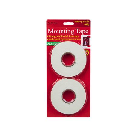 54-020- Dubbelsidig skumtejp 1,8x300 2-pack monteringsremsor