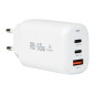 76-013- Nätadapter med dubbla USB-portar och USB-C 65W