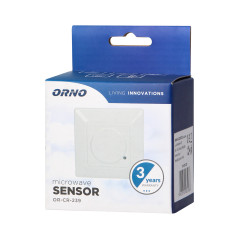 Mikrovågsrörelsesensor, 180 grader, IP20, 1200W, för dosa