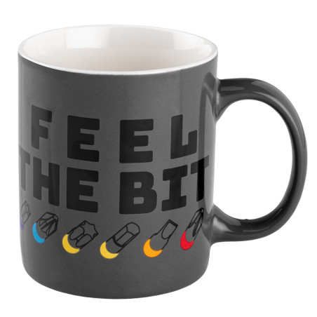 Mugg med tryck FEEL THE BIT, 330 ml | HandlaSmidigt.se