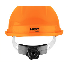 Industrihjälm med hakrem, orange | HandlaSmidigt.se