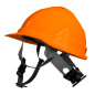 Industrihjälm med hakrem, orange
