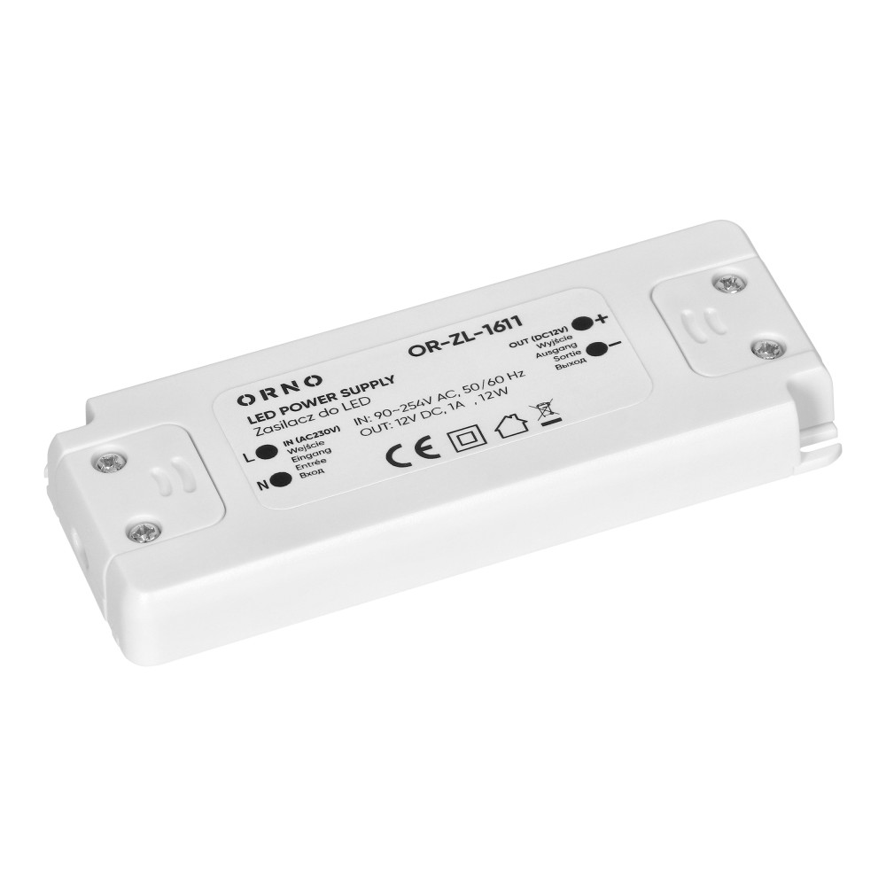 Strömförsörjning för LED 12VDC 12W, IP20 Strömförsörjning för LED 12VDC 12W, IP20