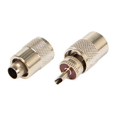 2606- Kontaktplugg (UHF/UC1) för RG11-kabel + RG11-kontakthylsa + hylsa