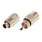 2606- Kontaktplugg (UHF/UC1) för RG11-kabel + RG11-kontakthylsa + hylsa