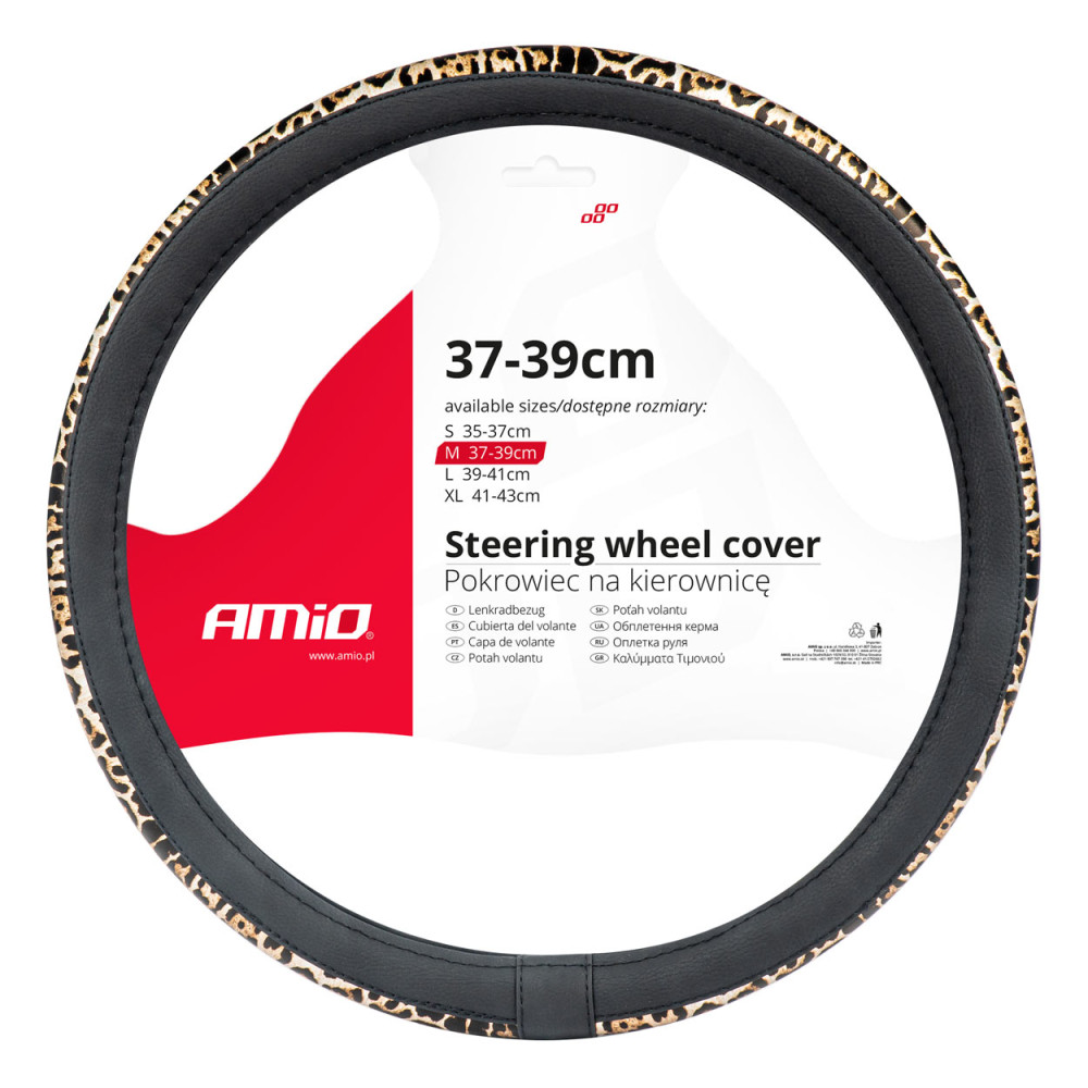 Fodral överdrag för bilratt 37-39cm swc-43-m amio-02984 Fodral överdrag för bilratt 37-39cm swc-43-m amio-02984