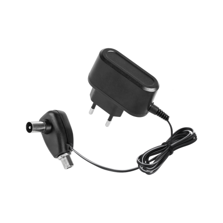 Strömförsörjning för antenn med elektronik och 'F'-kontakt