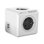 Grenuttag Power Cube ReWirable USB + 4 resekontakter, grå färg