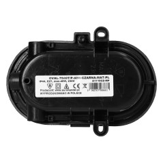 OVAL 7040T/P, belysningsarmatur, 40W, E27, IP44, IK10, matt polykarbonatskärm, polypropylenbas, plastnät, grå | HandlaSmidigt.se