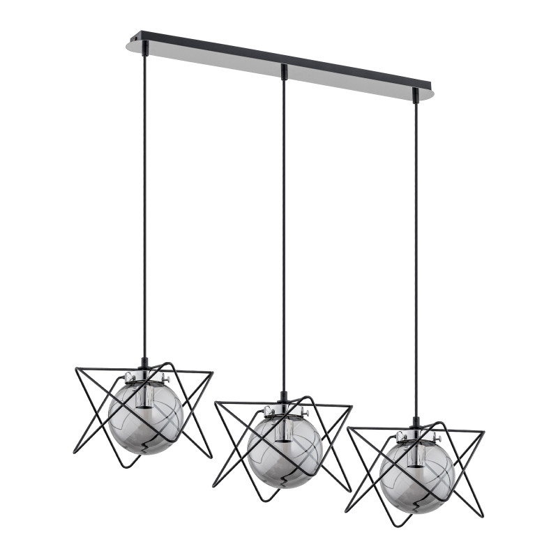 CORRADO 3P, hängande lampa, E14 max. 3x 40W, krom