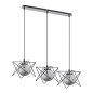 CORRADO 3P, hängande lampa, E14 max. 3x 40W, krom