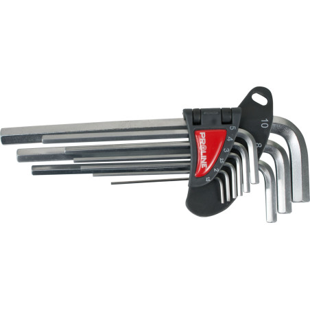 48319 Förhöjda sexkantnycklar CrV set med 9 delar 1.5-10mm, Proline